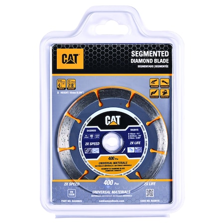 Caterpillar 400 Pro Segmented Universal Building Products Diamond Blade 4 1/2-In - 115mm DA32002U